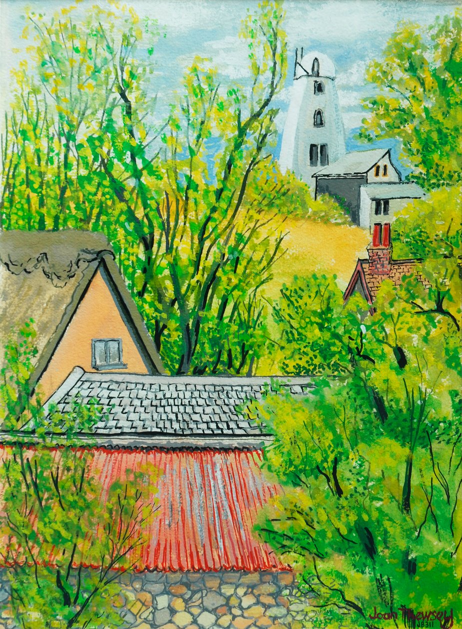 Blick aus Cynthias Fenster, Dalham, Suffolk von Joan Thewsey
