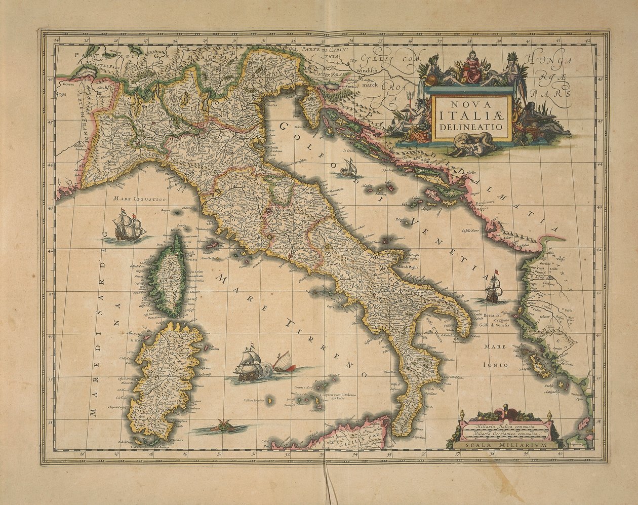 Karte von Italien von Joan Blaeu