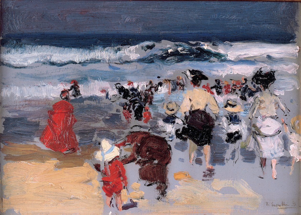 Strand von Biarritz, 1906 von Joaquín Sorolla