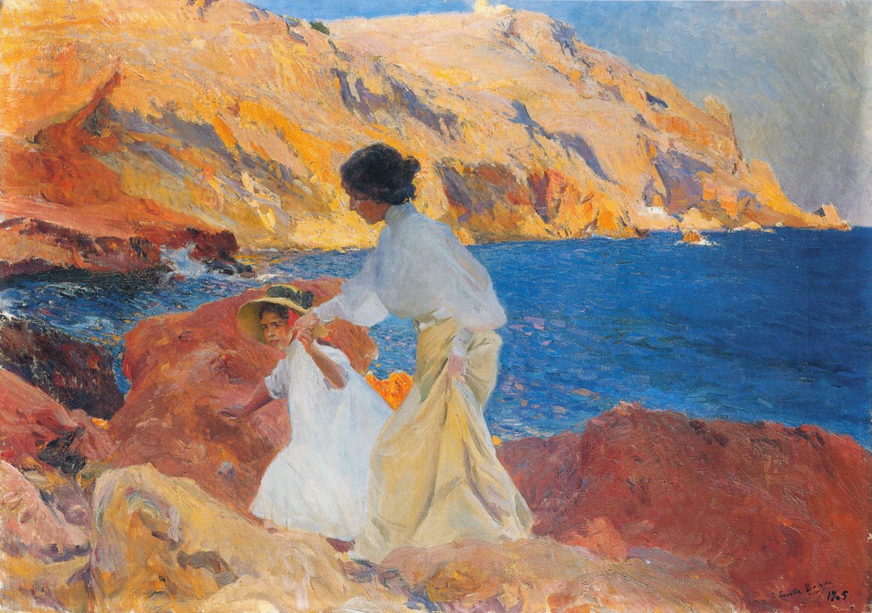 Clotilde und Elena auf den Felsen von Joaquín Sorolla