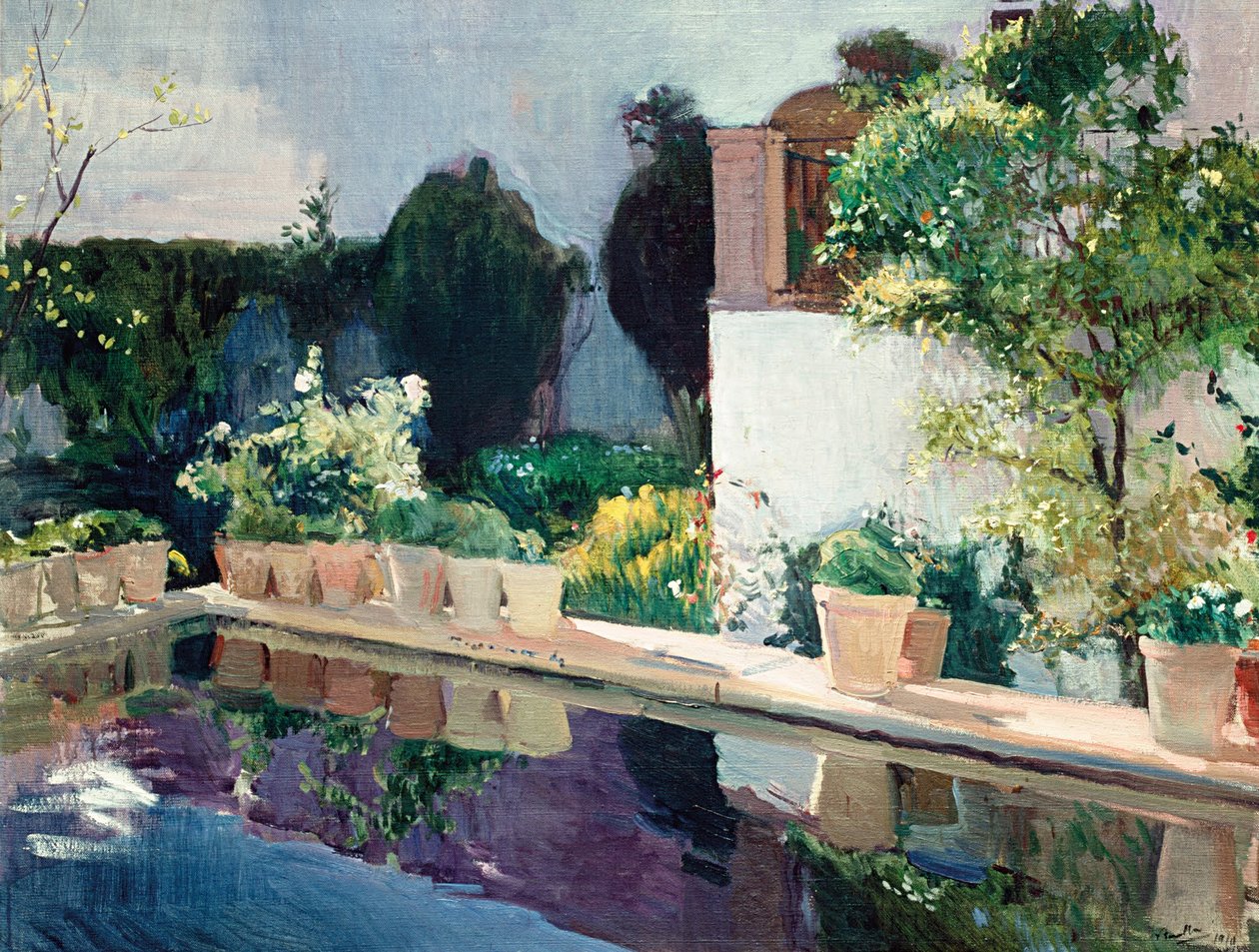 Palastteich, Königliche Gärten in Sevilla von Joaquín Sorolla