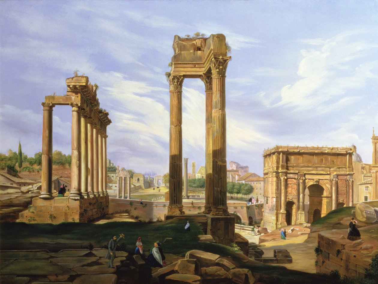 Blick auf das Forum Romanum von Jodocus Sebasiaen Adeele
