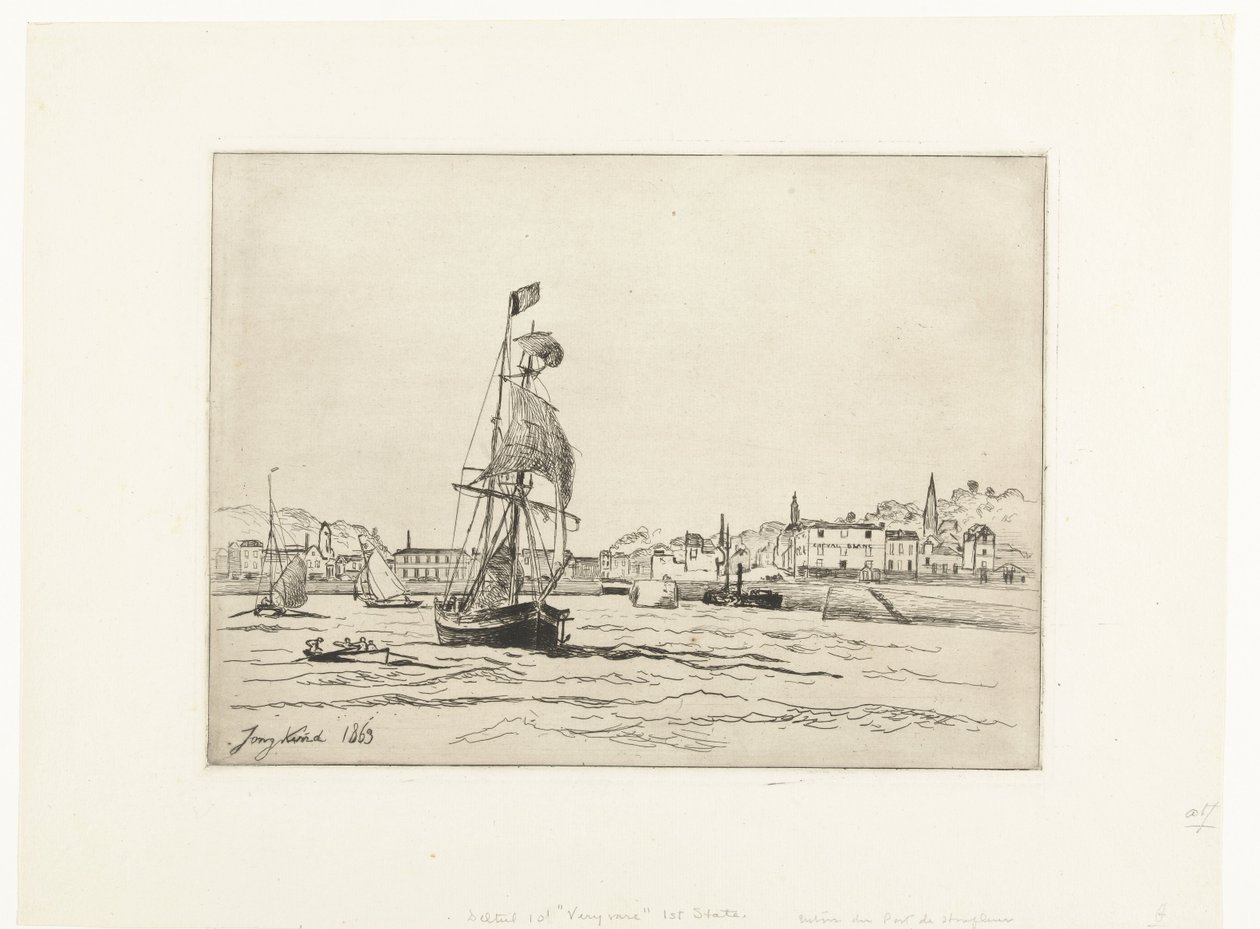 Der Hafen von Honfleur von Johan Barthold Jongkind