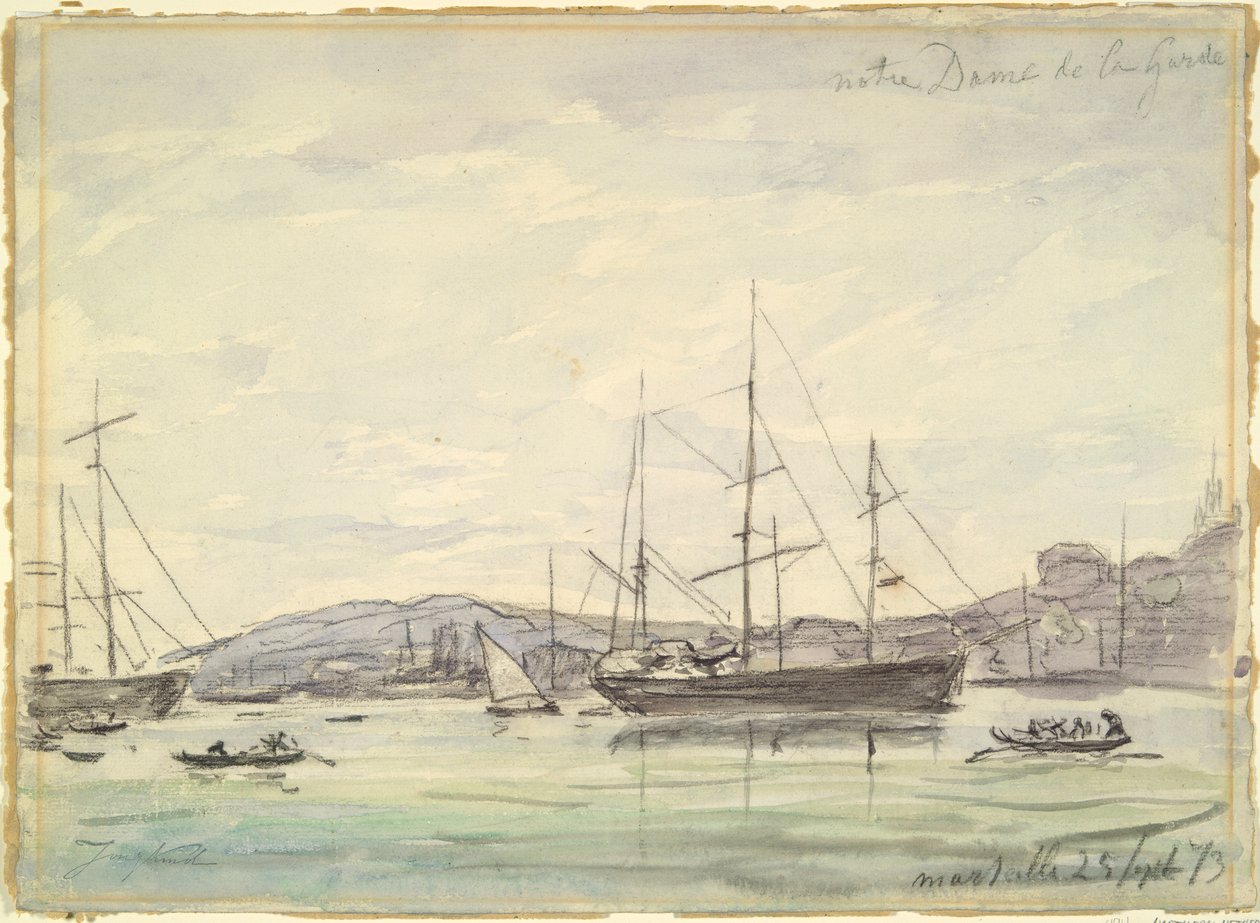 Hafenszene, Marseille von Johan Barthold Jongkind