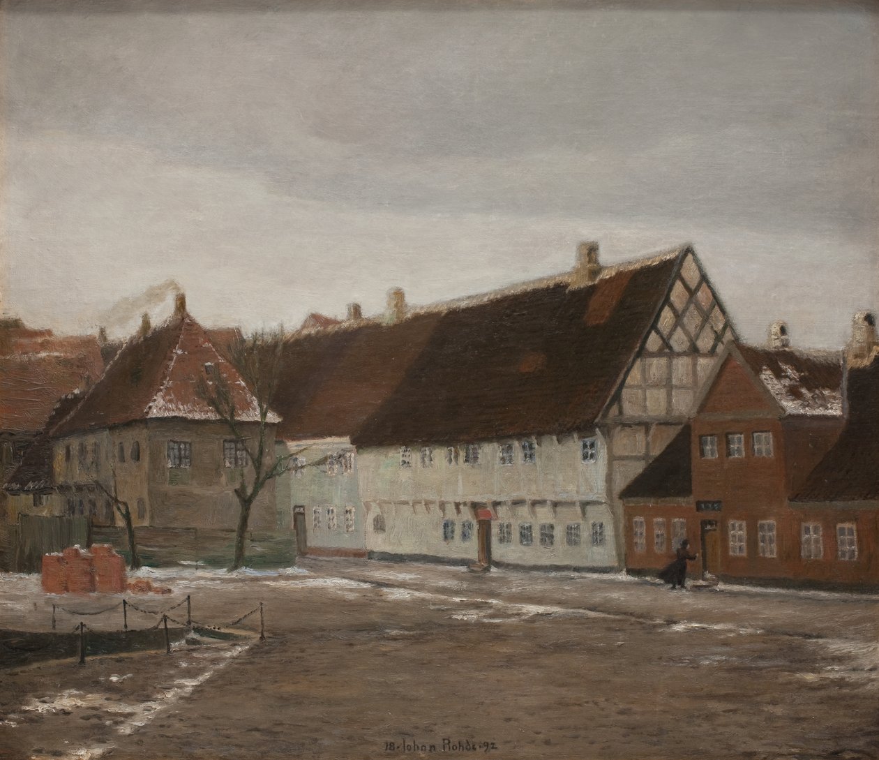 Winterabend in Ribe, Jütland von Johan Rohde