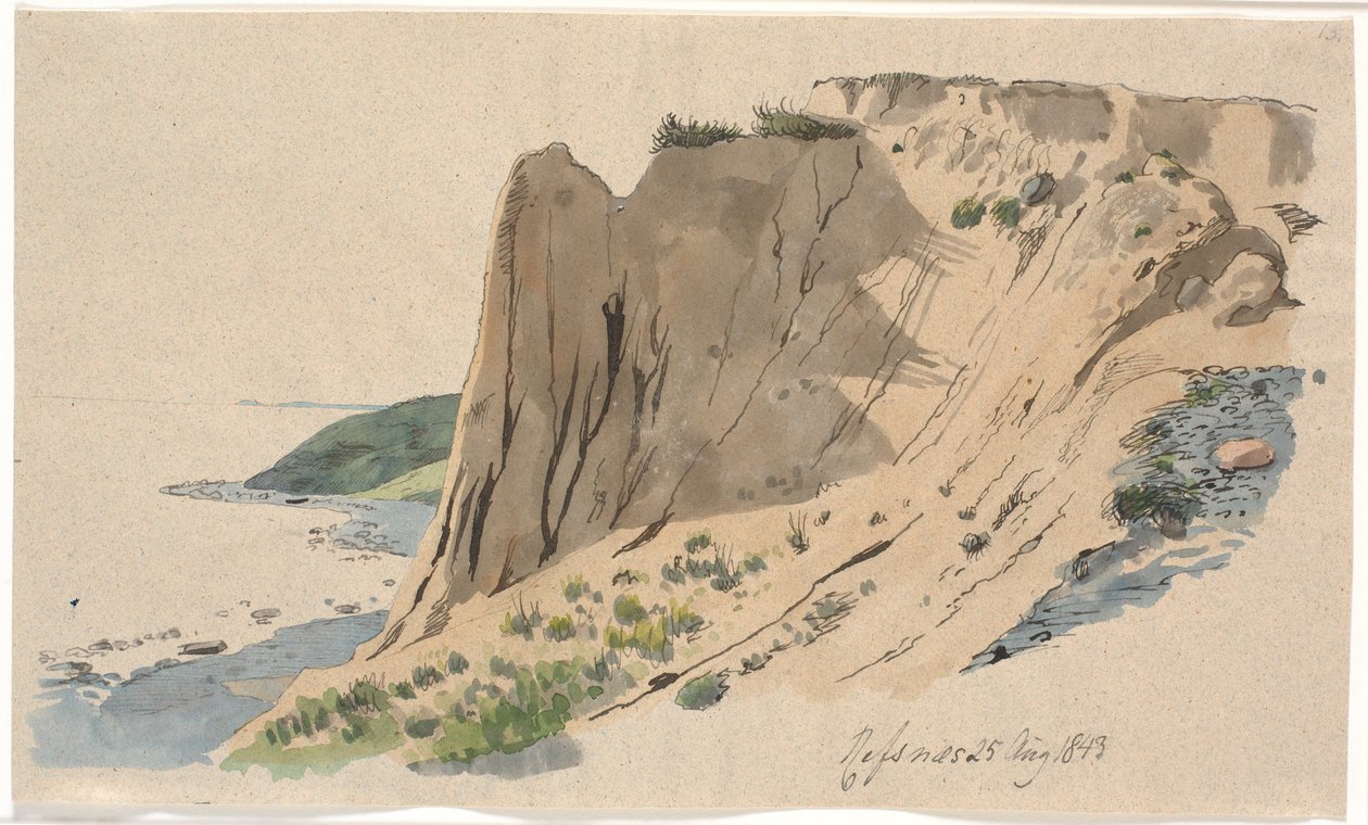 Die Klippe bei Refsnæs von Johan Thomas Lundbye