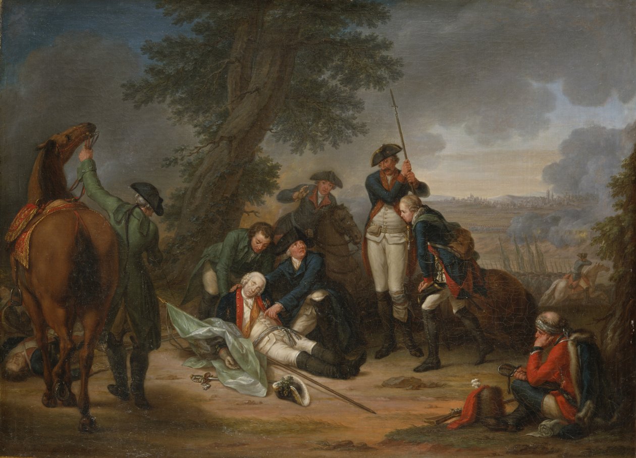 Der Tod von Feldmarschall Schwerin in der Schlacht bei Prag von Johann Christoph Frisch