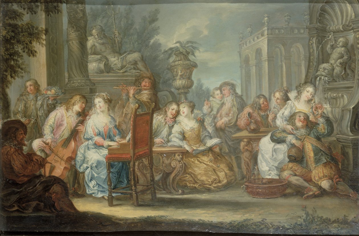 Fete Champetre (eines von einem Paar) von Johann Georg Platzer