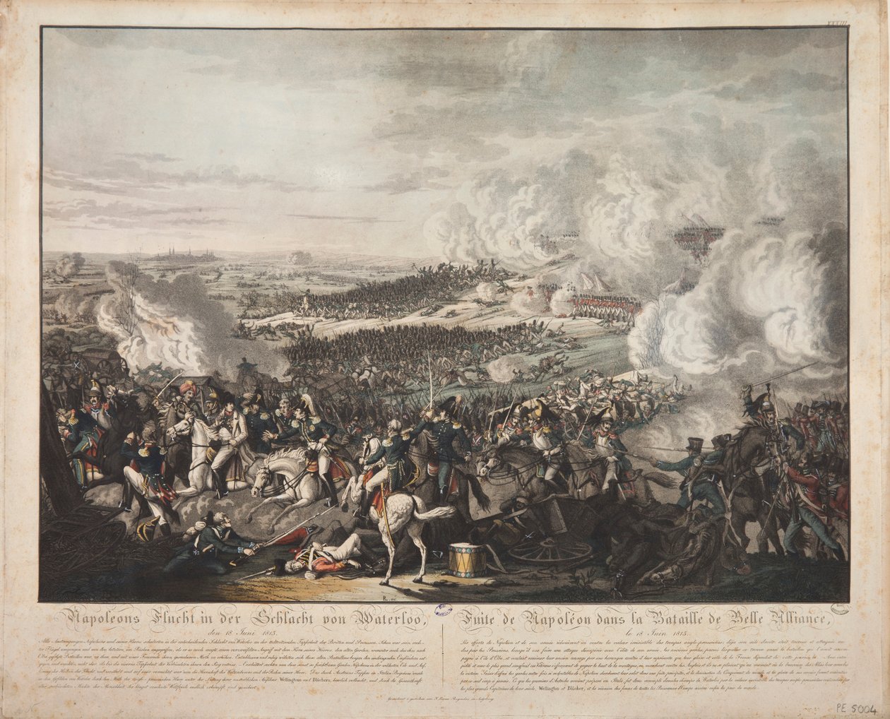 Die Flucht Napoleons in der Schlacht von Waterloo von Johann Moritz Rugendas