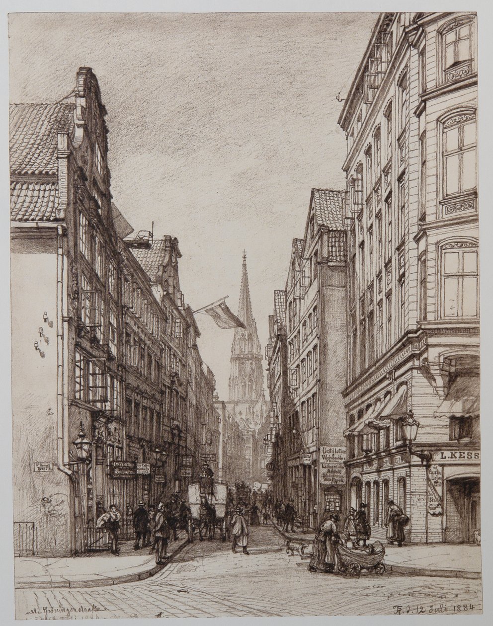 Alte Gröningerstraße von Johann Theobald Riefesell