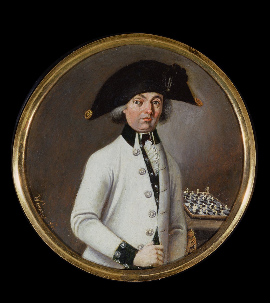 Porträt eines Gentleman-Schachspielers von Johann Werner
