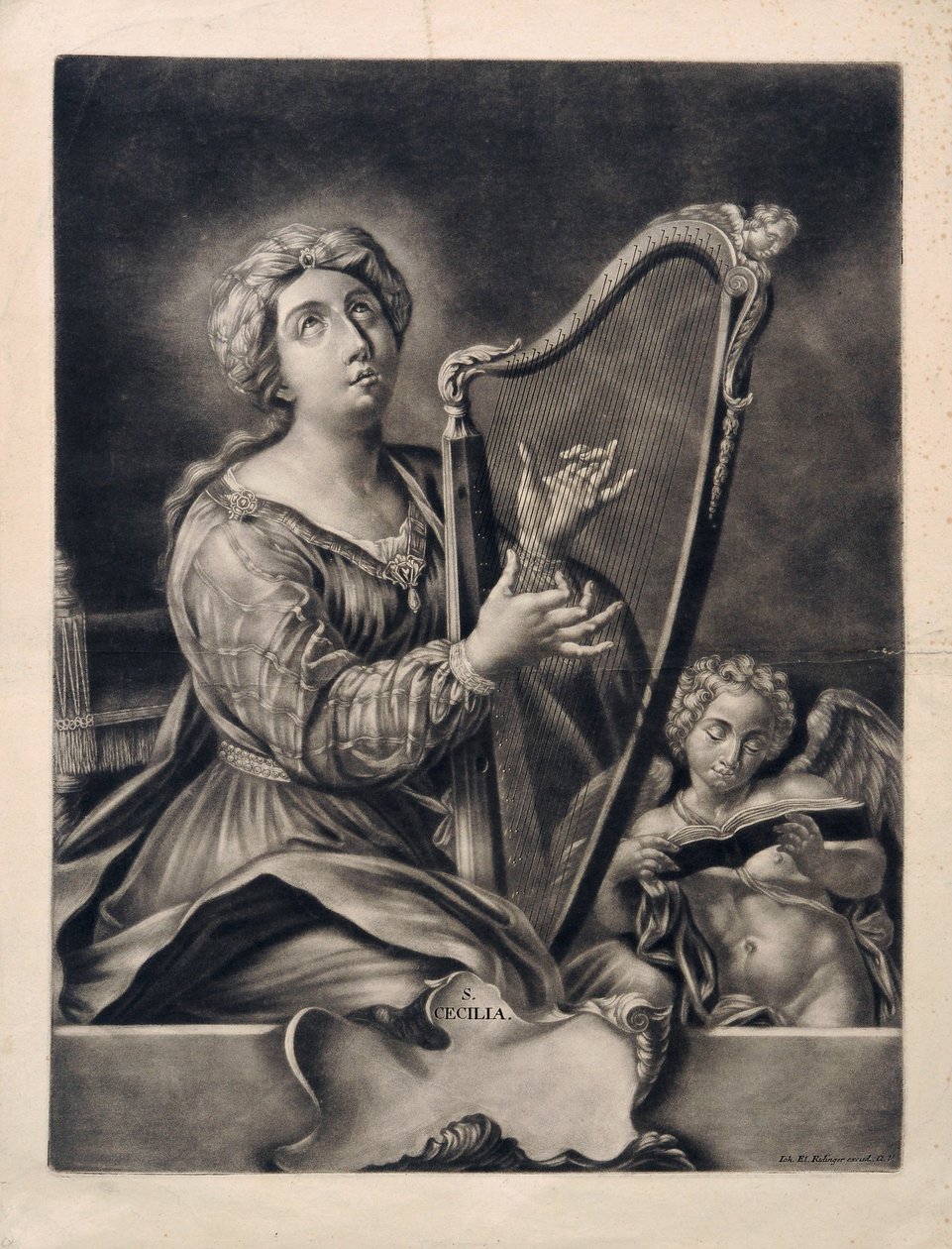 Sankt Cäcilia von Johann Elias Ridinger