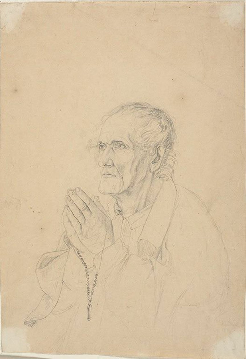 Alter Mann beim Beten von Johann Friedrich Overbeck