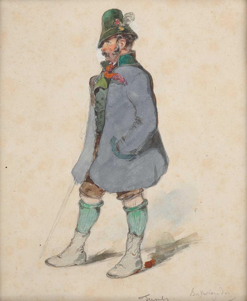 Bauer in Berchtesgadner Tracht von Johann Friedrich Treml