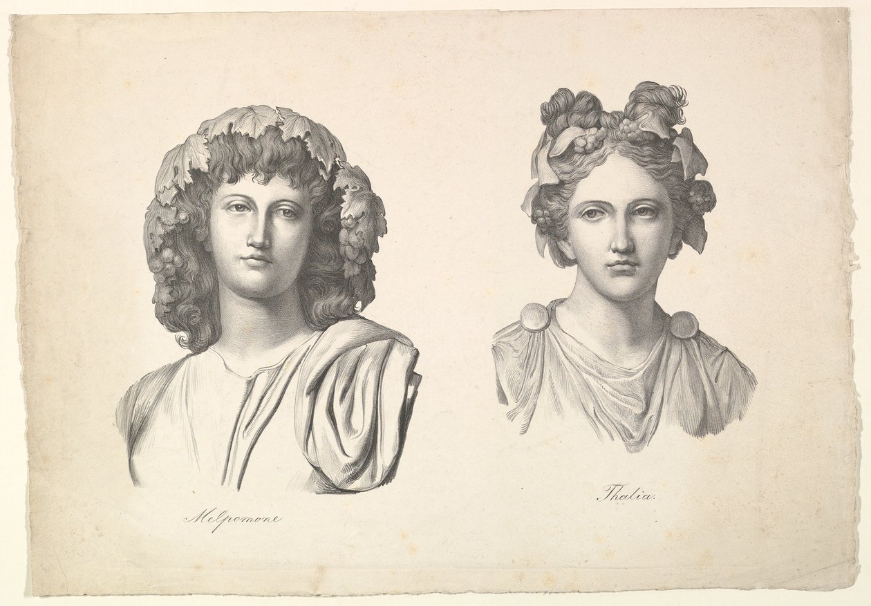 Melpomene und Thalia, 1823-26 von Johann Gottfried Schadow