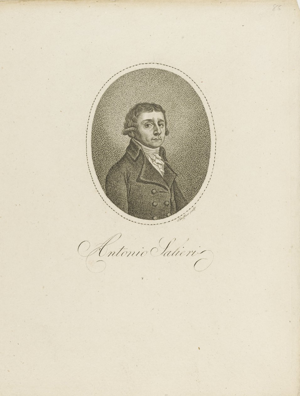 Antonio Salieri 1750-1825, ca. 1800 von Johann Gottfried Scheffner