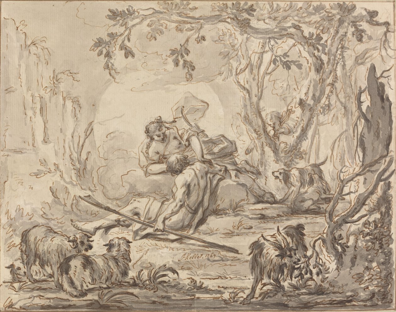 Diana und Endymion von Johann Heinrich Keller