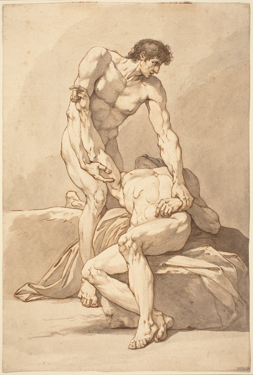 Zwei nackte Männer von Johann Heinrich Lips