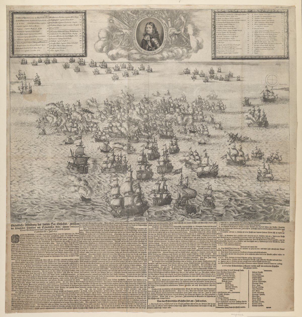 Die Schlacht bei Køgebucht im Juli 1677 von Johann Husman