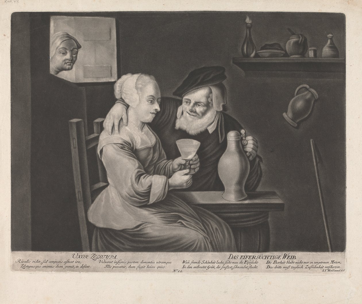 Eifersüchtige Ehefrau von Johann Jacobus Haid