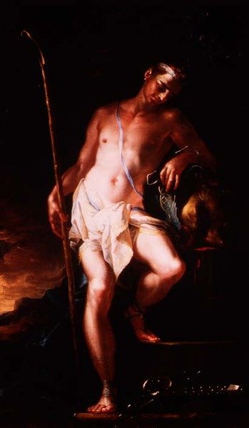 David mit dem Kopf von Goliath von Johann Kaspar Sing