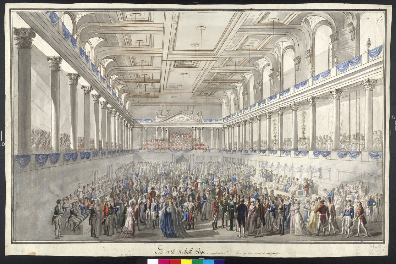 Redoute während der Wiener Konvention von Johann Nepomuk Hoechle