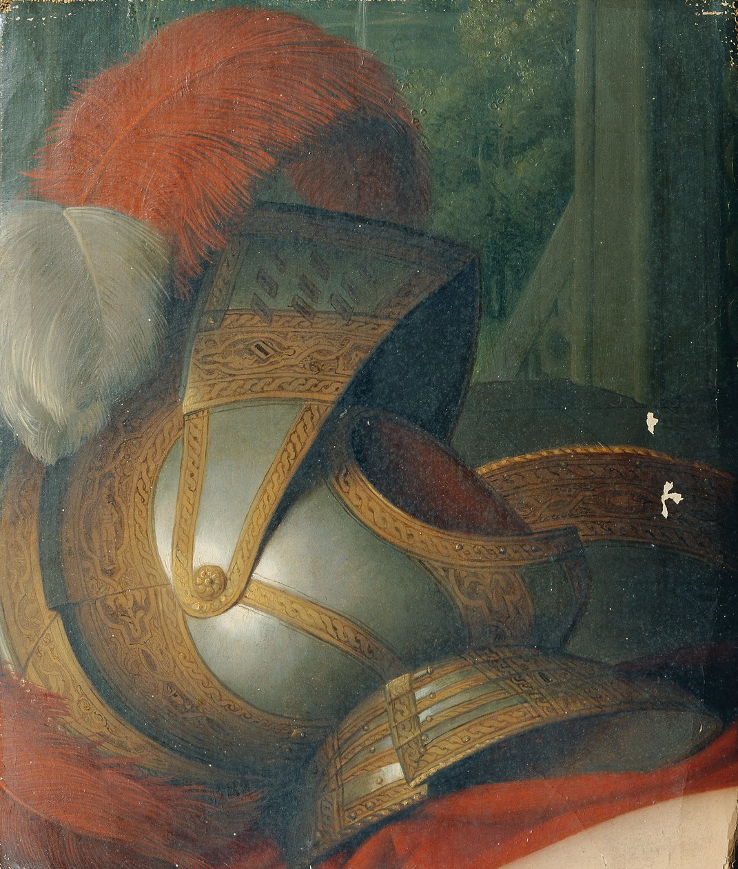 Helm und Rundschild von Johann Peter Krafft