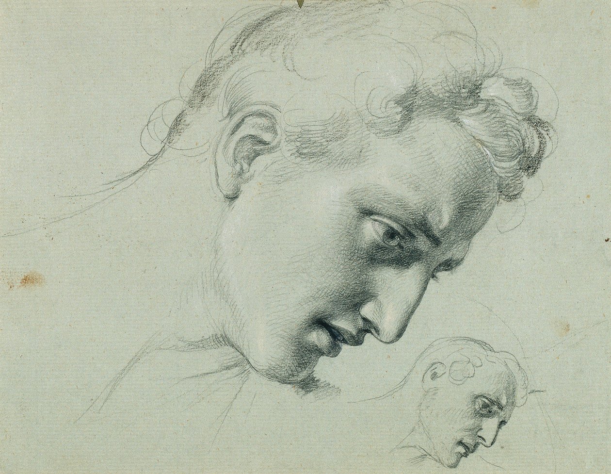 Kopfstudie zu (detail) von Johann Peter Krafft