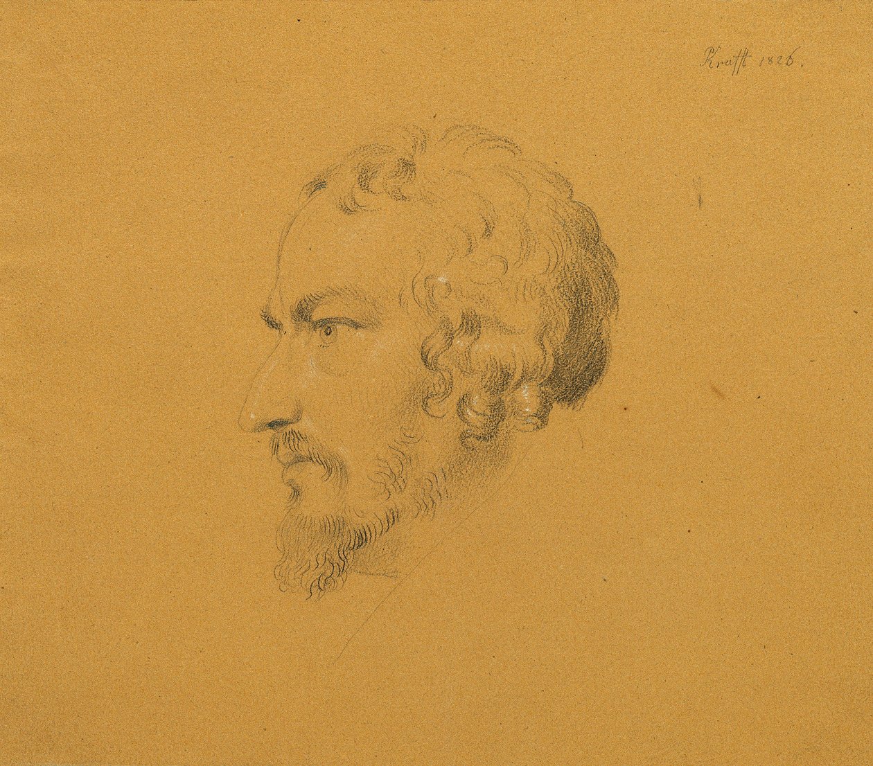Studie eines bärtigen Mannes von Johann Peter Krafft