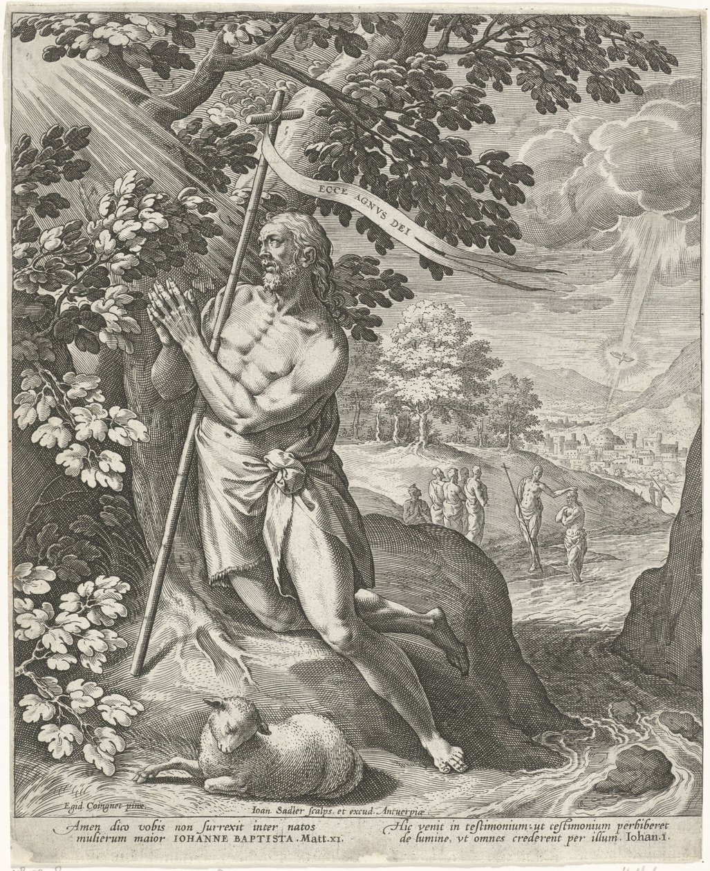 Johannes der Täufer in der Wüste von Johann Sadeler (I)