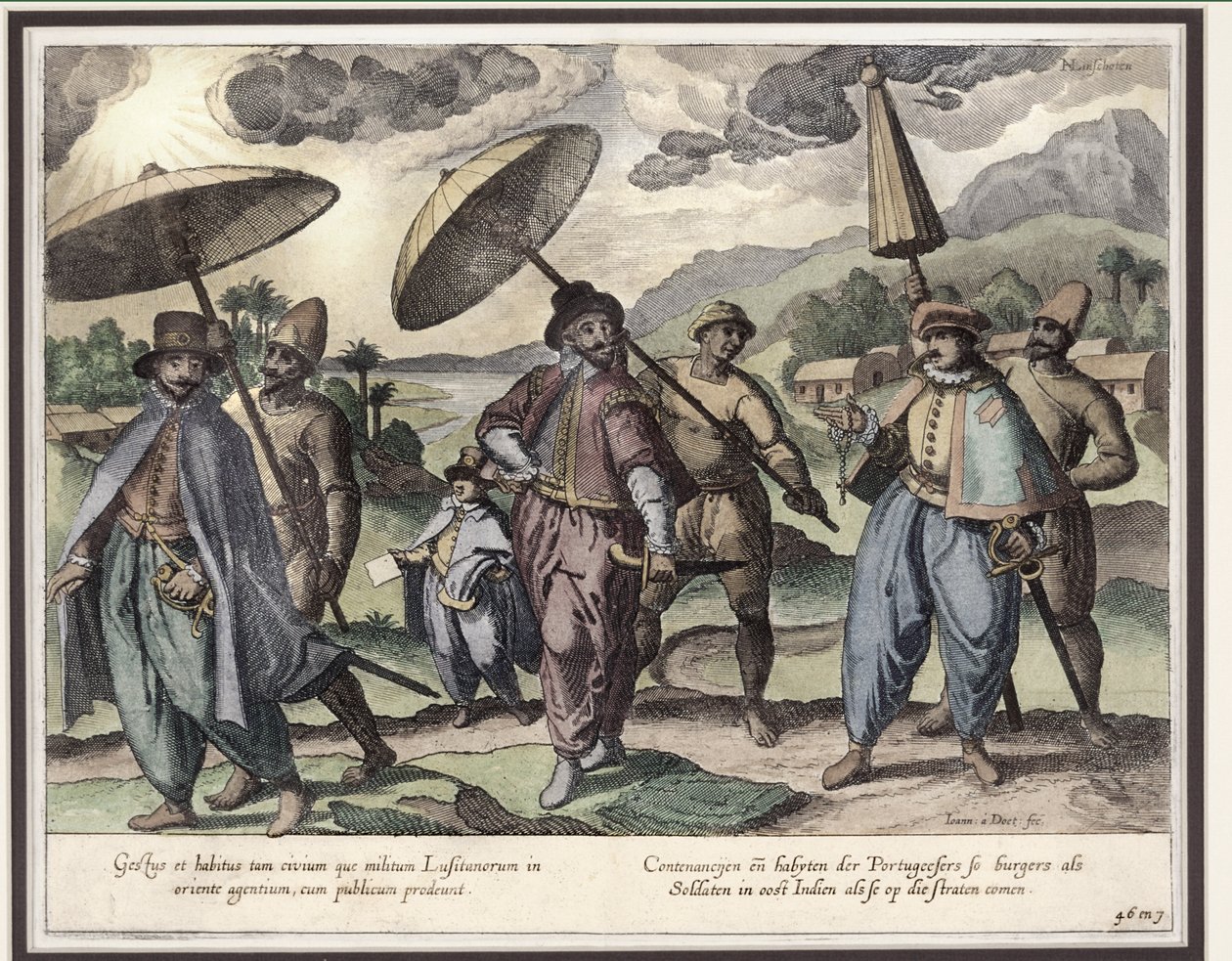 Portugiesen in Goa, Illustration aus 