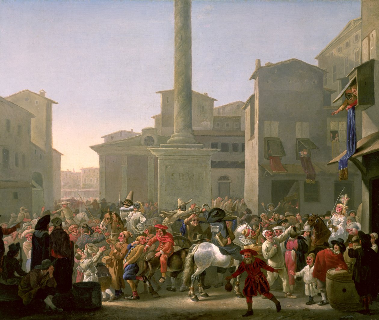 Karneval in Rom, um 1650-51 von Johannes Lingelbach