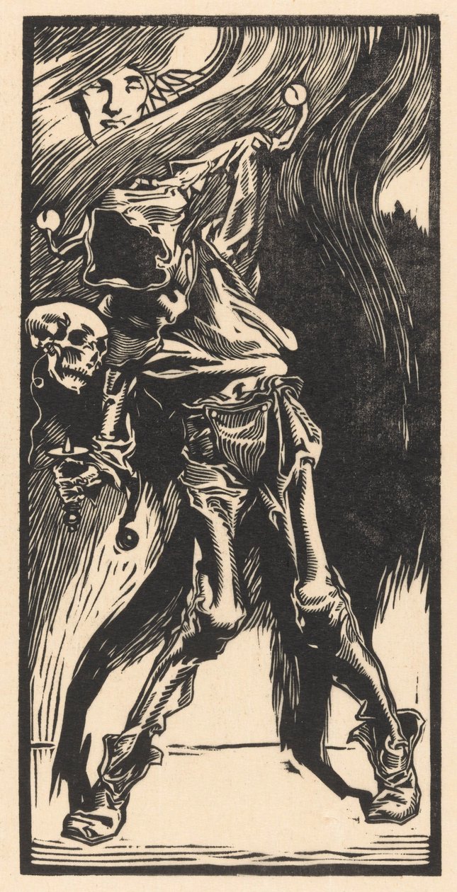 Der Tod als Harlekin, Bilboquet spielend von Johannes Josephus Aarts