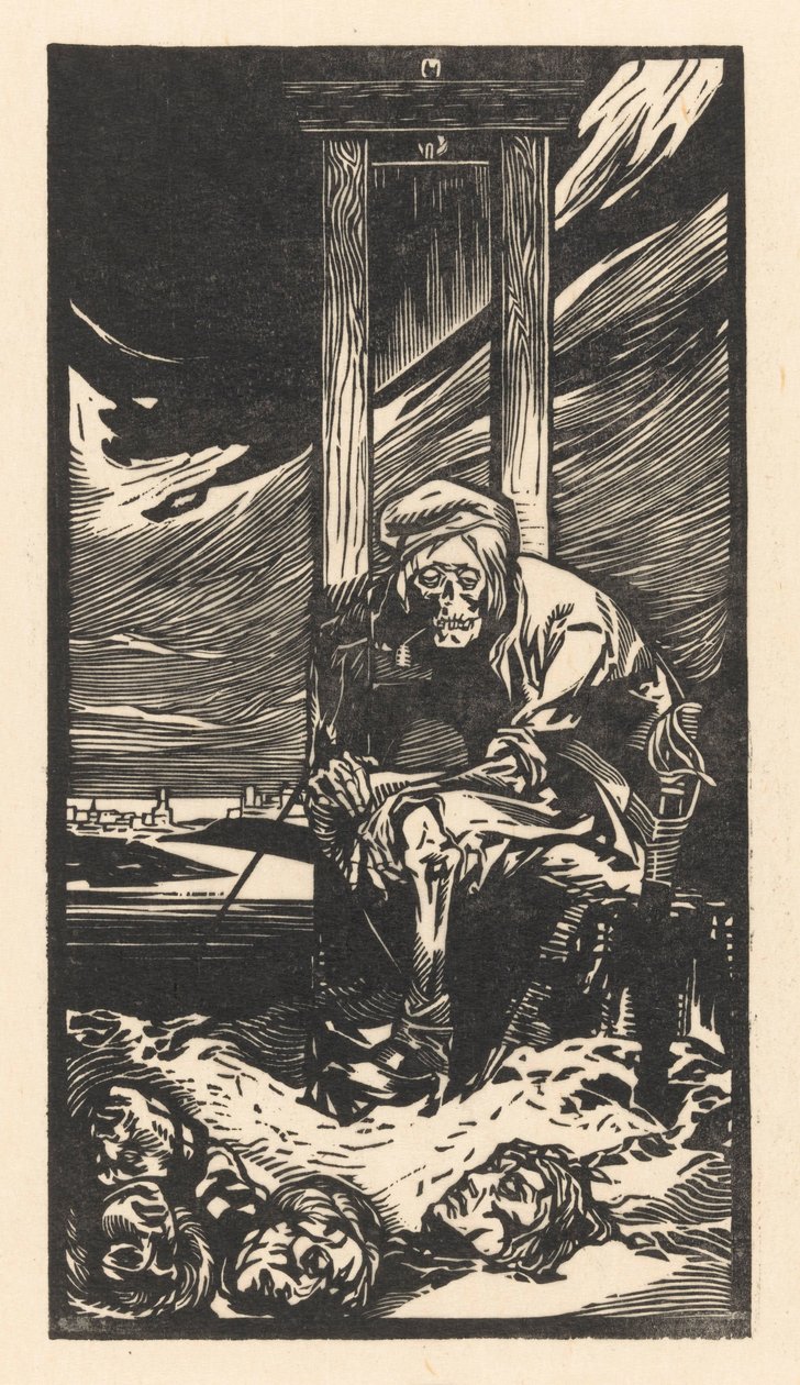 Der Tod bei der Guillotine von Johannes Josephus Aarts