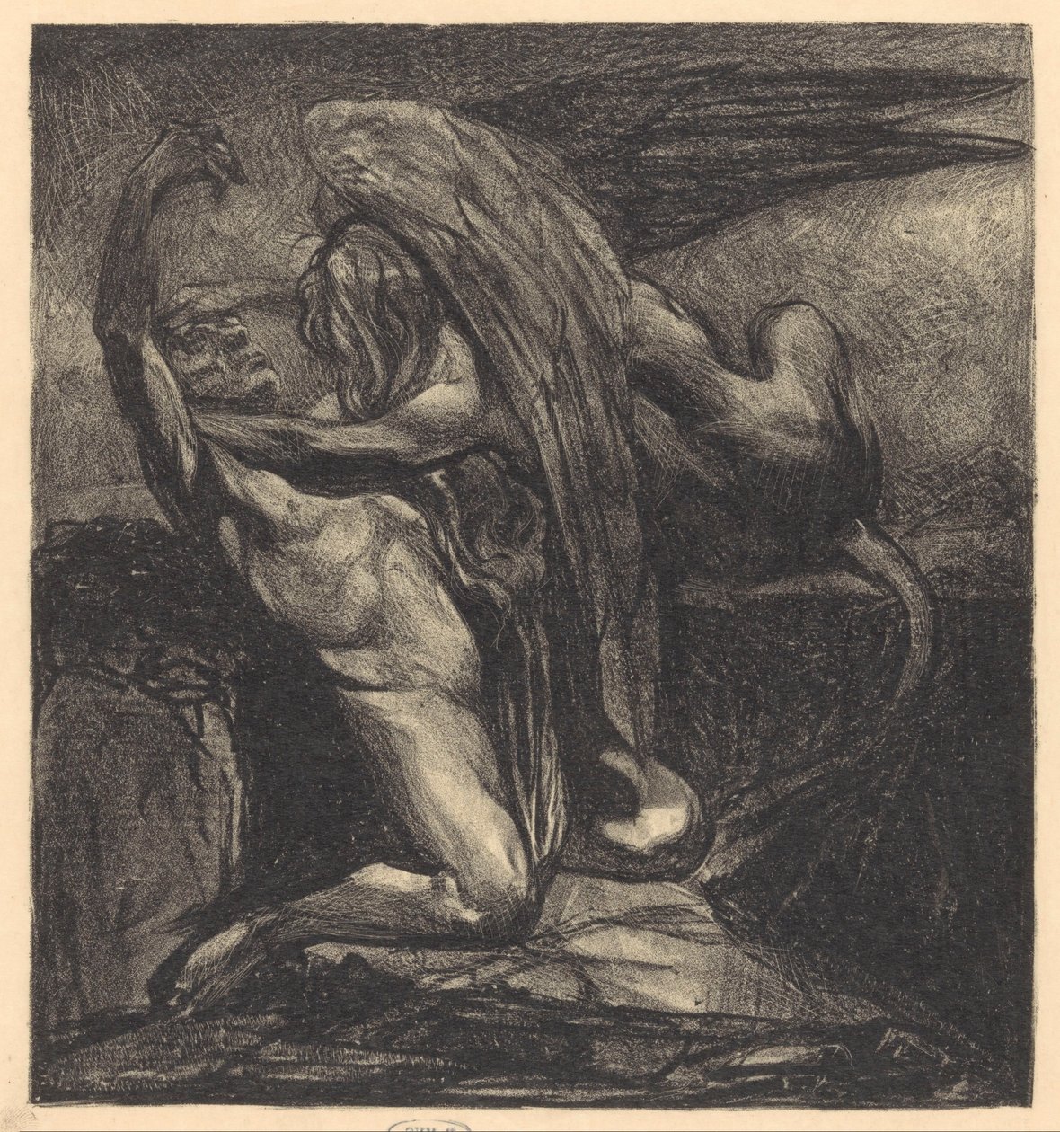 Sphinx mit leblosem Mann von Johannes Josephus Aarts