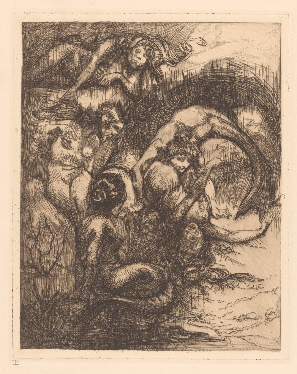 Fünf Meerjungfrauen von Johannes Josephus Aarts