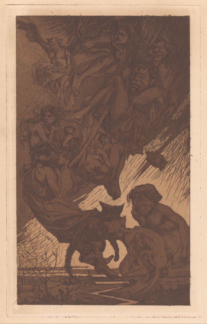 Schwebende Menschen, Fantasiewesen und Katzen von Johannes Josephus Aarts