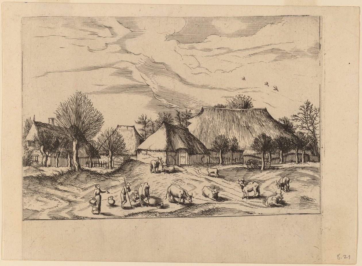 Bauernhöfe von Johannes and Lucas van Doetechum after Master of the Small Landscapes