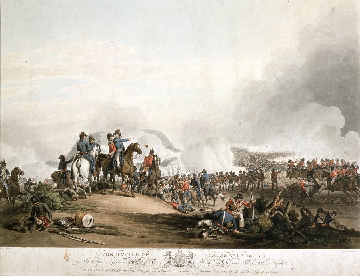 Schlacht von Salamanca am 22. Juli 1812, graviert von G. Lewis, veröffentlicht 1813 von John Augustus Atkinson
