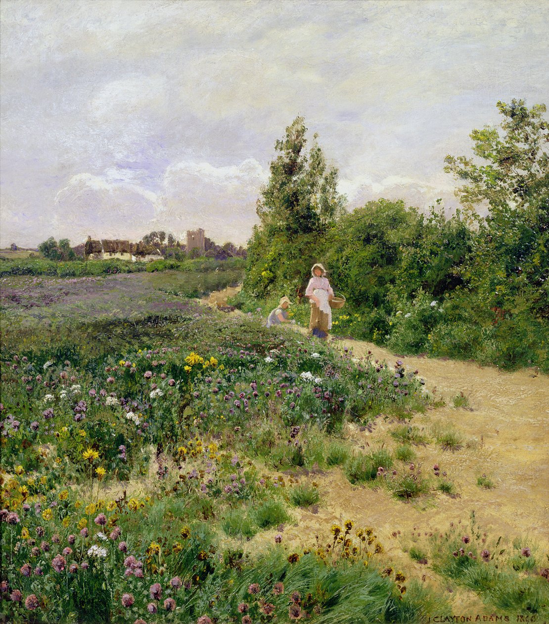 Eine Gasse in Surrey, 1890 von John Clayton Adams