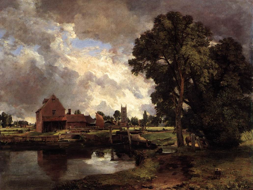 Dedham Schleuse und Mühle von John Constable