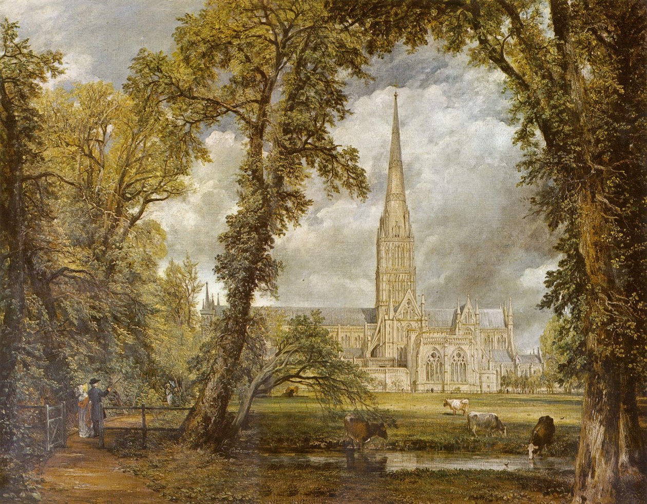 Die Kathedrale von Salisbury vom Garten des Bischofs aus gesehen von John Constable