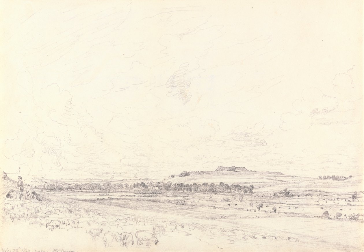 Old Sarum am Mittag von John Constable