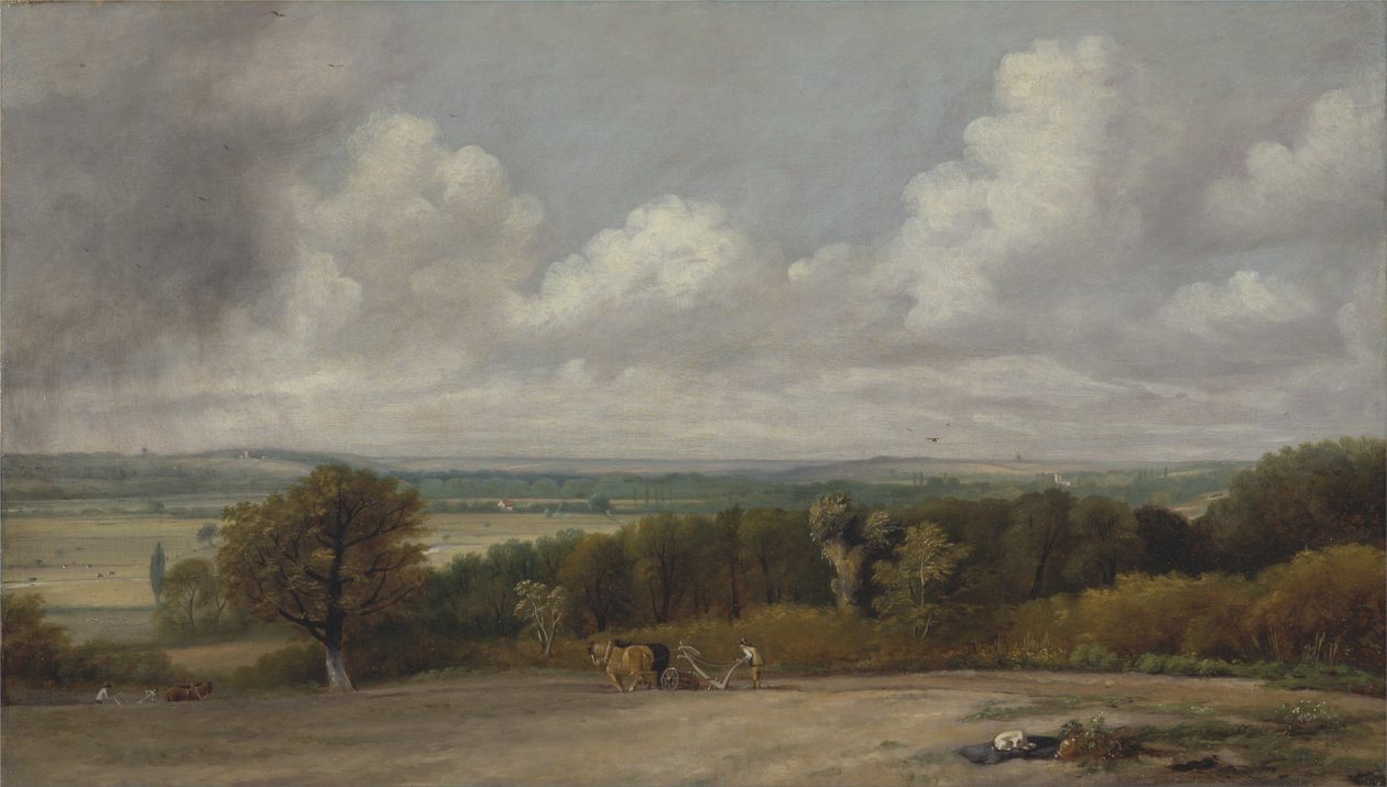 Pflügszene in Suffolk von John Constable