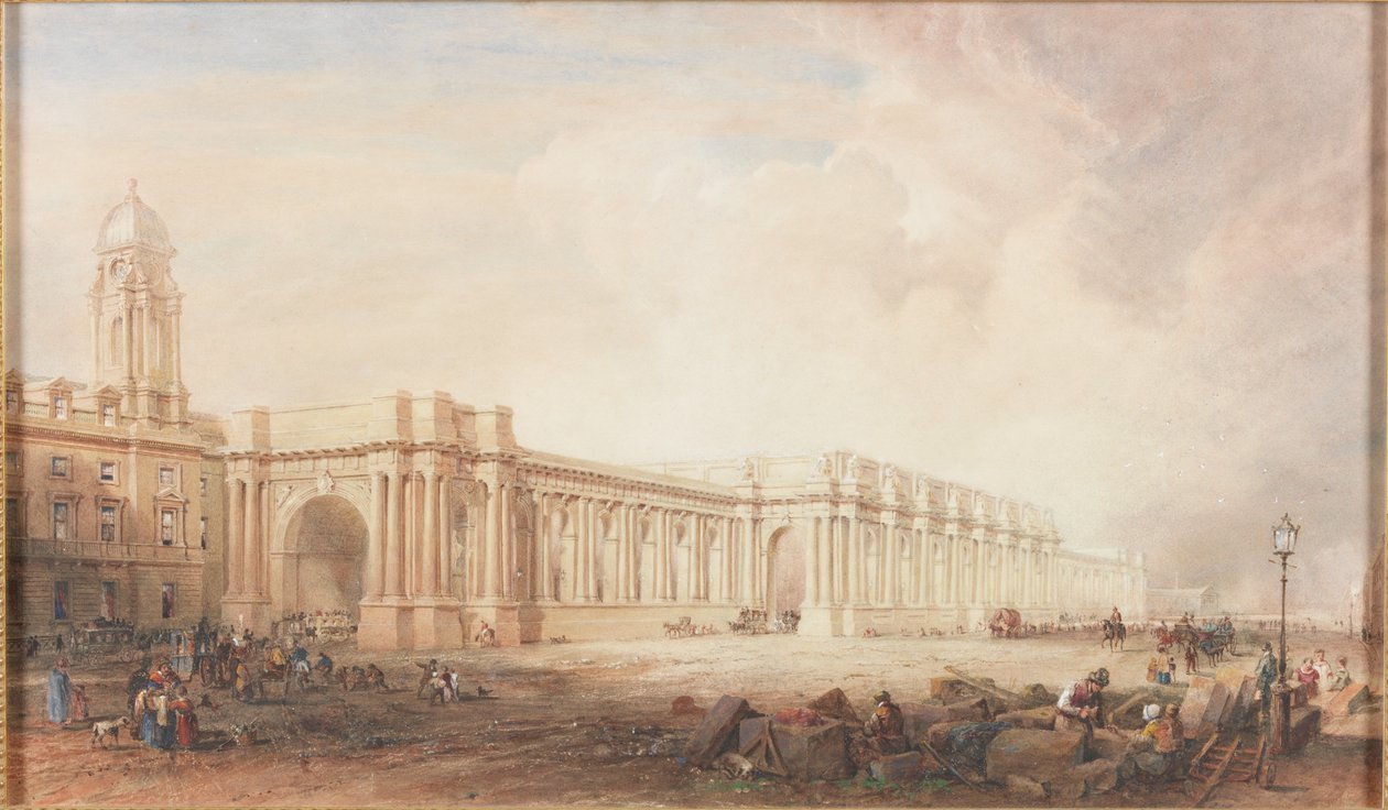 Originalentwurf für den Hauptbahnhof, Newcastle upon Tyne von John Dobson