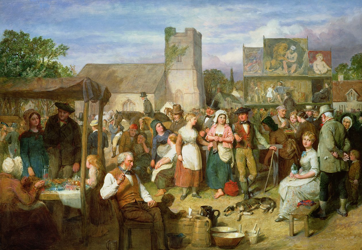 Der Jahrmarkt, ausgestellt 1871 von John Faed