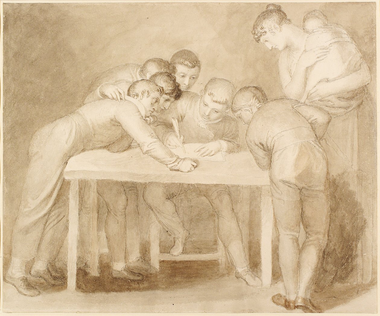 Eine häusliche Gruppe von John Flaxman