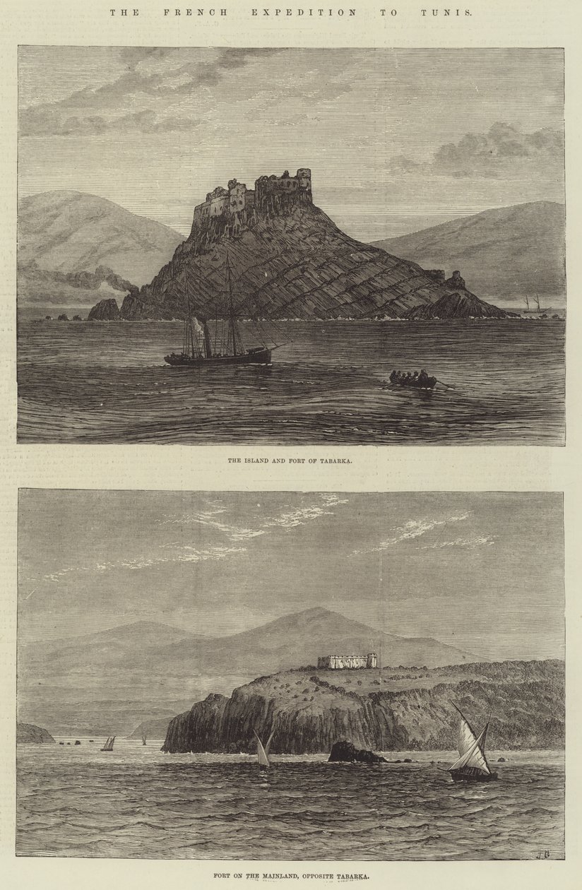 Die französische Expedition nach Tunis von John Gilbert