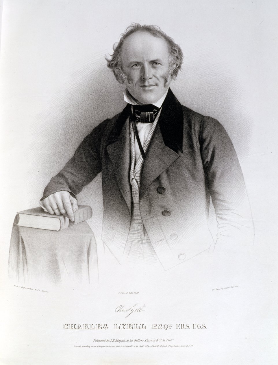 Charles Lyell (1797-1875), graviert von Albert Newsam von John Jabez Edwin Paisley Mayall