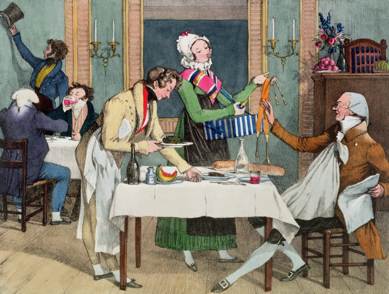 Le Restaurant, veröffentlicht von Rodwell und Martin, 1820 von John James Chalon